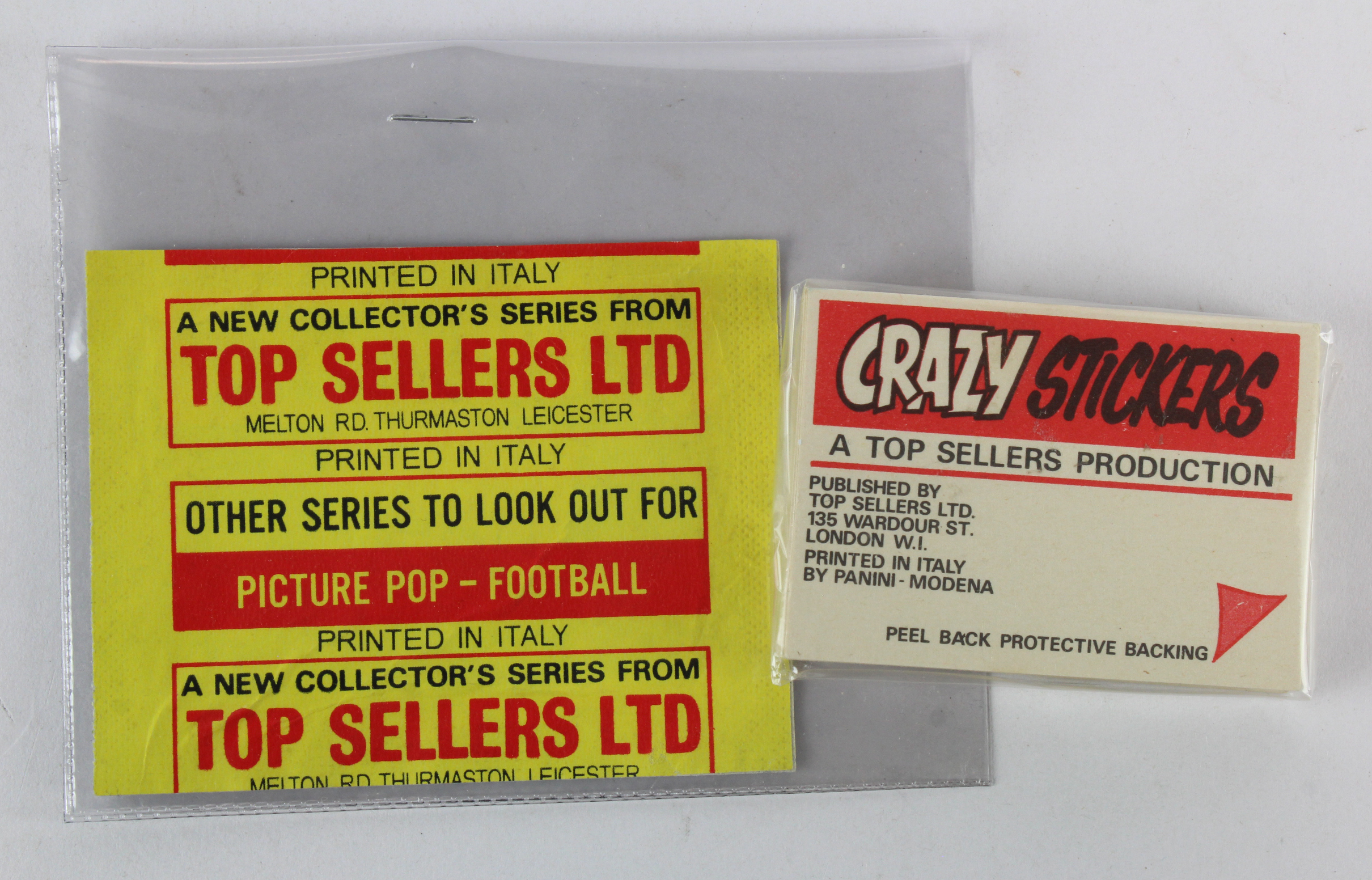 Panini / Top Sellers Crazy Stickers set, with an original wrapper