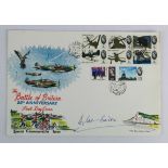 Douglas Bader handsigned 1965 Fareham FDC for 25th Anniversary of the Battle of Britain