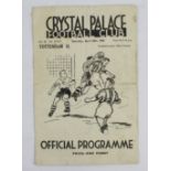 Crystal Palace v Tottenham F/L War Cup 1st Round 20th April 1940 programme