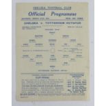 Chelsea v Tottenham F/L South Cup 27th March 1943, single sheet programme