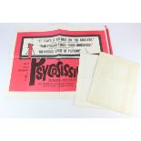 Film Posters. Three film posters, circa 1950s - 1960s, 'Psycosissimo (Psycho parody)', 'The