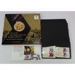 GB - 2012 Olympics and Paralympic Gold Medal Winners mini sheet. Complete 29 Olympic and 34