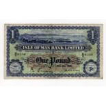 Isle of Man 1 Pound dated 20th May 1940, signed Watterson & Ronan, serial D/3 9550 (IMPM M279,