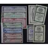 British Overseas Bank Letters of Indication and Travellers Cheque SPECIMEN group, Waterlow & Sons