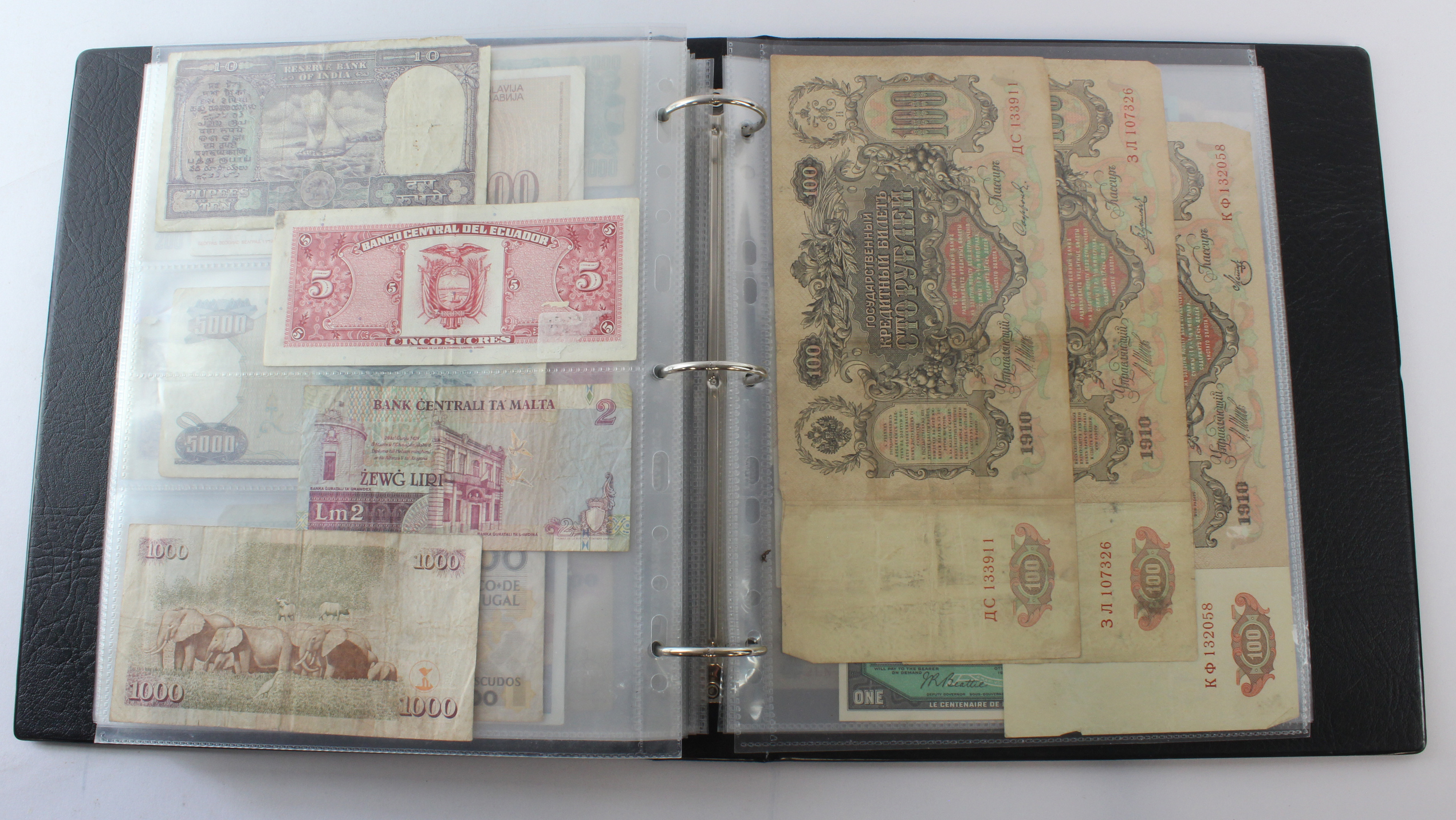 World (164), an album of mixed world notes to include a group of King George VI from East Africa, - Image 33 of 39