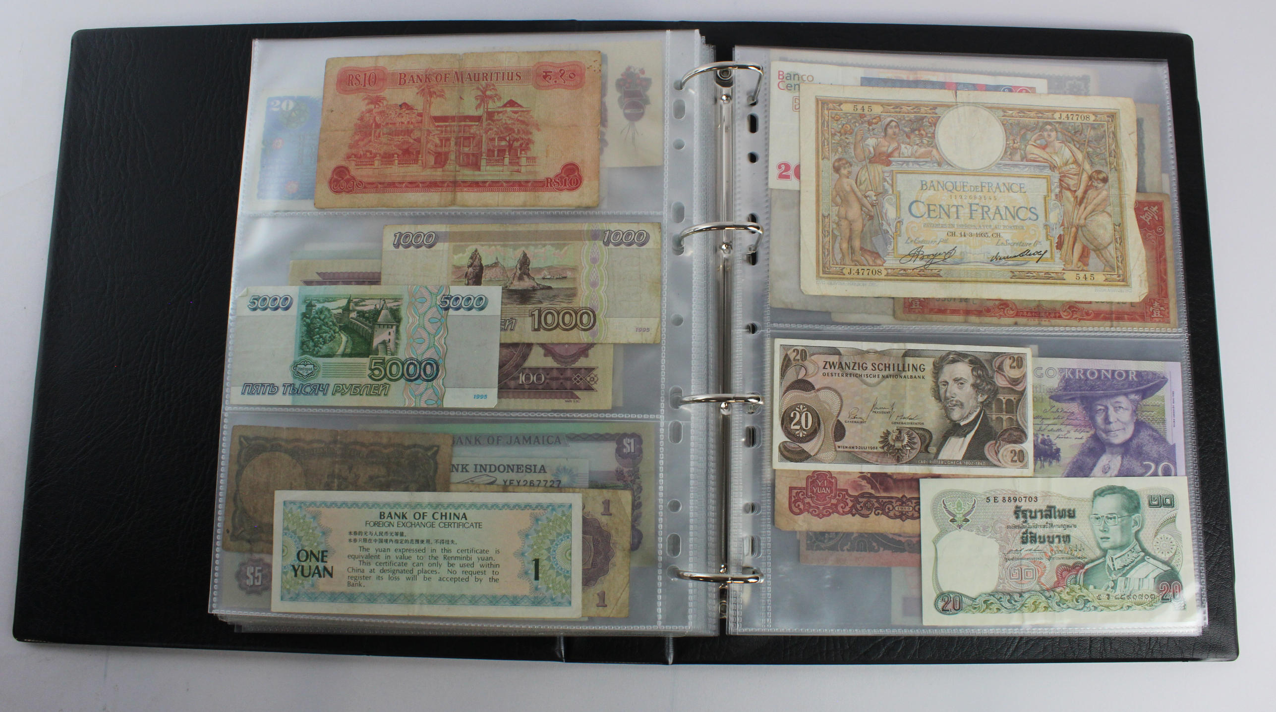 World (133), an album of mixed world notes in slipcase to include Mafeking Seige note, Mauritius 1 - Image 35 of 41