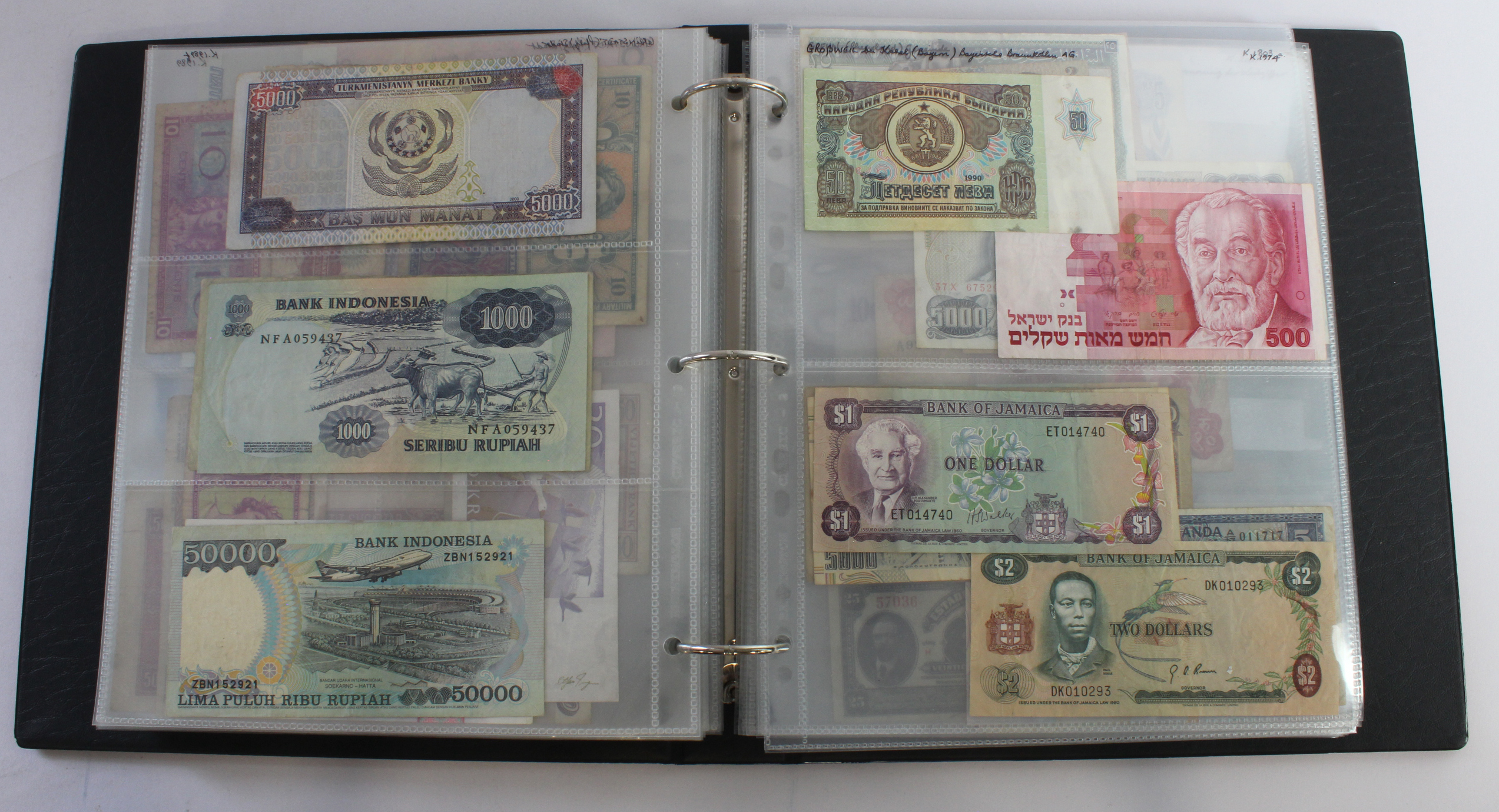 World (164), an album of mixed world notes to include USA fractional 50 Cents 1863, Hong Kong - Image 31 of 47