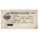 Bridport, Dorsetshire General Bank 1 Pound for William Fowler, William Good & Company, unissued
