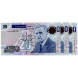 Northern Ireland, Danske Bank 20 Pounds (3) dated 2012, signed G.M. Mellon, a consecutively numbered