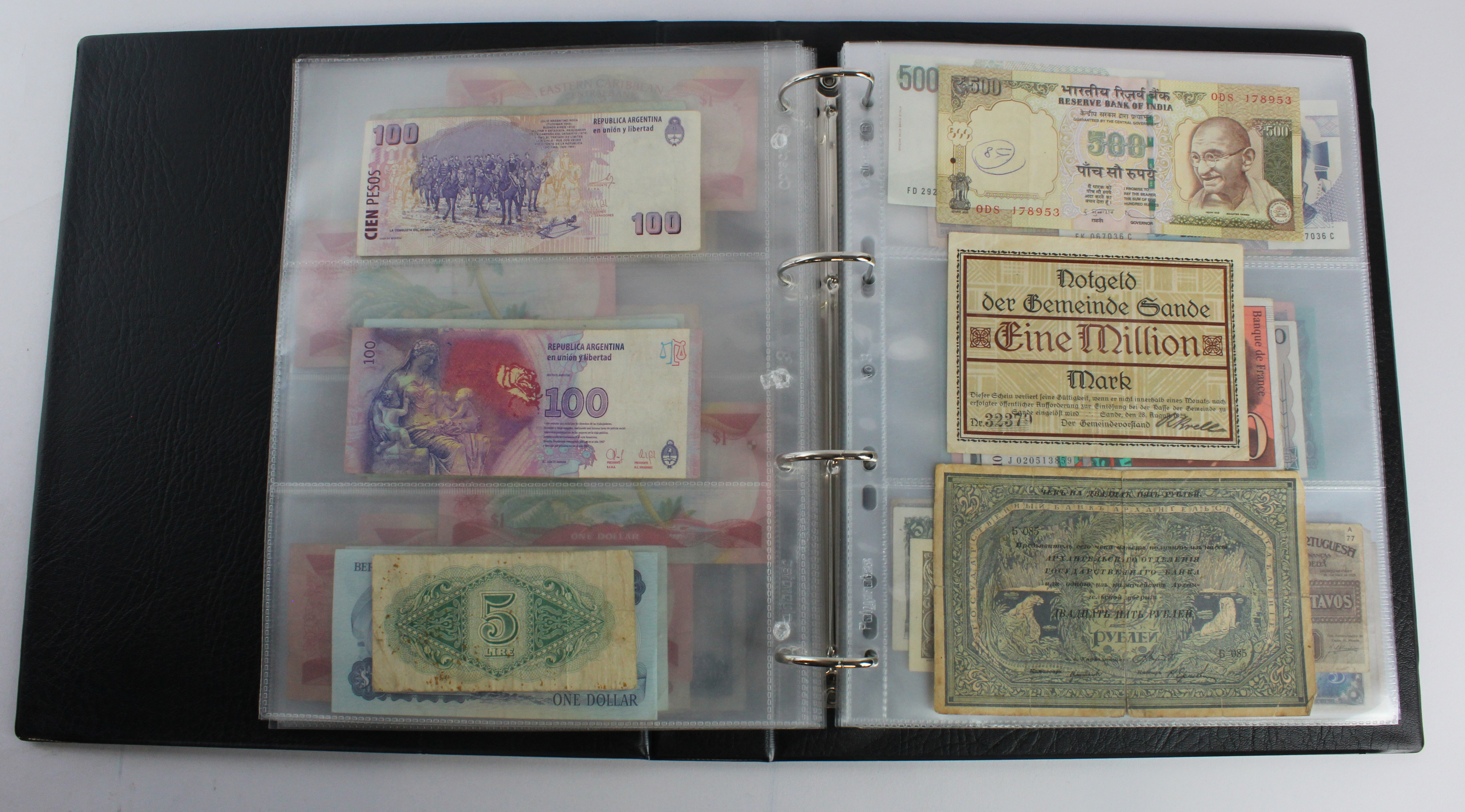 World (133), an album of mixed world notes in slipcase to include Mafeking Seige note, Mauritius 1 - Image 15 of 41