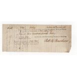 Sight Bill, 300 Pounds Sterling thirty day sight bill, Barbados 24th December 1782, on account of