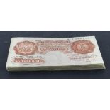 Beale 10 Shillings (B265) issued 1950 (39), a bundle from circulation (B265 & B266, Pick368b)