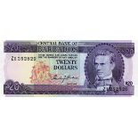 Barbados (2), REPLACEMENT notes, 50 Dollars issued 1989 signed K. King, serial Z1 006338 (TBB