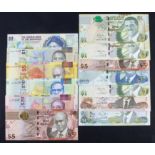 Bahamas (13), an Uncirculated group, 20 Dollars, 10 Dollars, 5 Dollars & 1 Dollar dated 2016 - 2020,