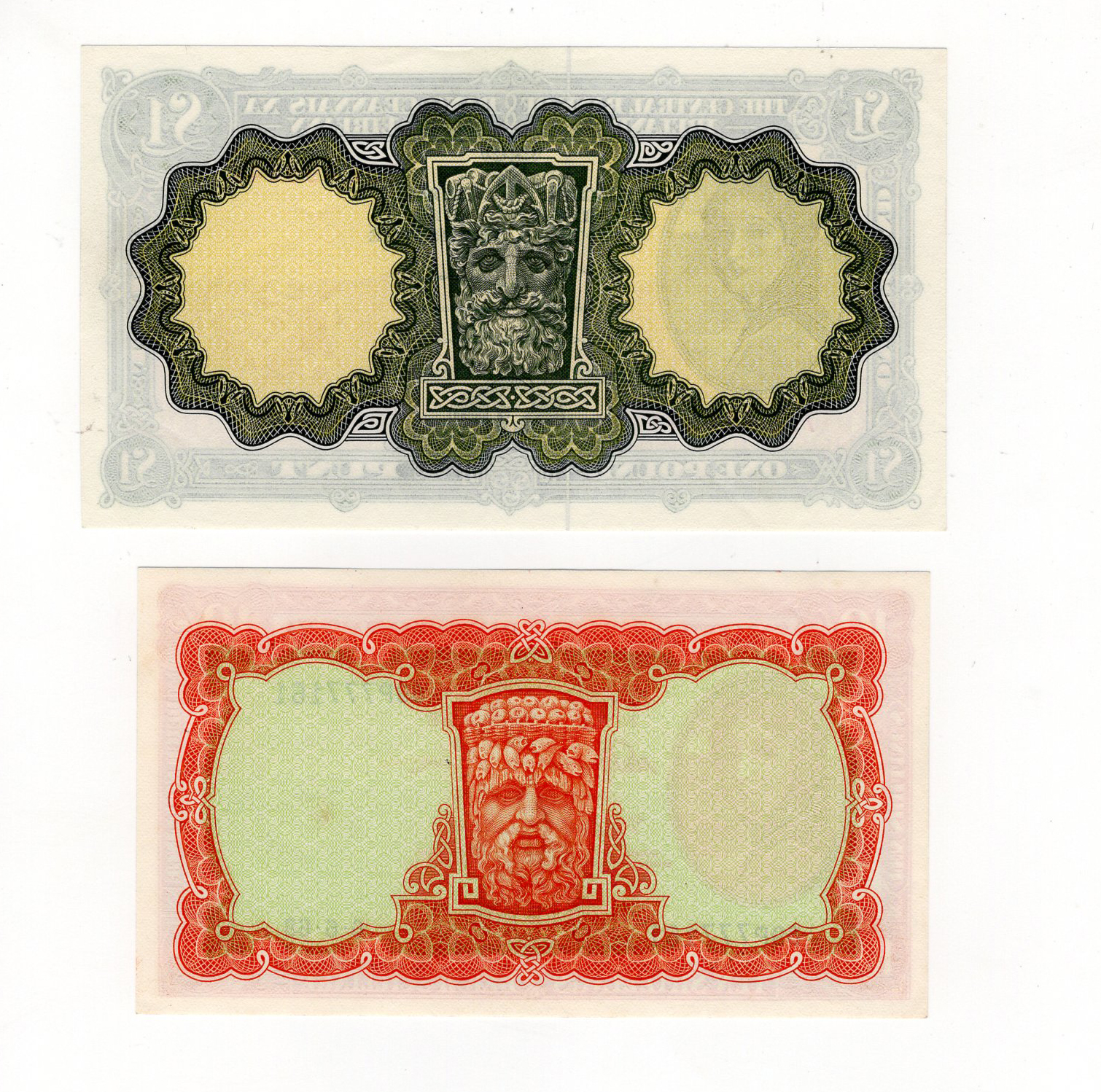 Ireland Republic (2), Lady Lavery 10 Shillings dated 6th June 1968, last date and prefix of issue, - Image 2 of 2