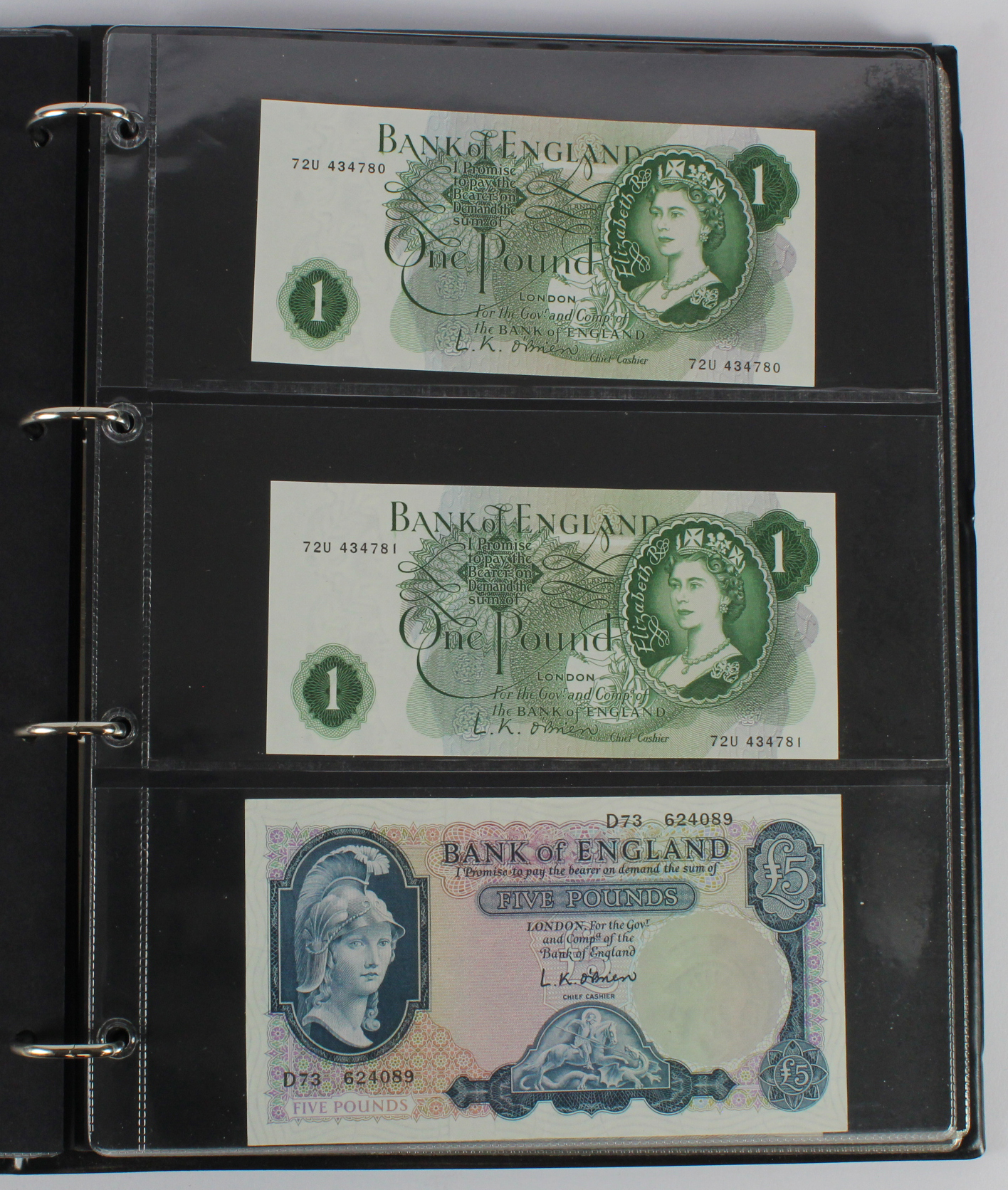 Bank of England (47), a good range of notes in Hendon album with signatures from Catterns, Peppiatt, - Image 7 of 18