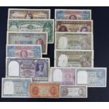 British Commonwealth (14), all notes with portrait of King George VI, Australia 1 Pound, Bermuda 5