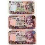 Northern Ireland, First Trust Bank (3), 20 Pounds dated 1st January 1998, signed D.J. Licence,