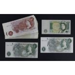 Bank of England (73), a group of 1 Pound notes some true FIRST and LAST, REPLACEMENT, consecutive