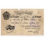 Peppiatt 5 Pounds contemporary FORGERY dated 11th March 1938, serial B/193 87620 (B241 for type),
