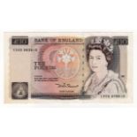 ERROR Somerset 10 Pounds issued 1987, mismatched serial numbers, top serial number CX03 983510,