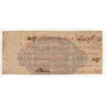 Woodbridge Bank 5 Pounds dated 27th September 1822, serial no. 3127 for Dykes, Alexander, Saml.