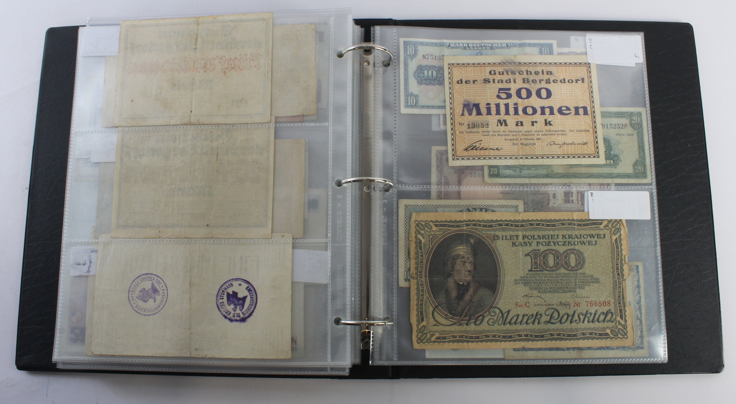 World (164), an album of mixed world notes to include USA fractional 50 Cents 1863, Hong Kong - Image 43 of 47