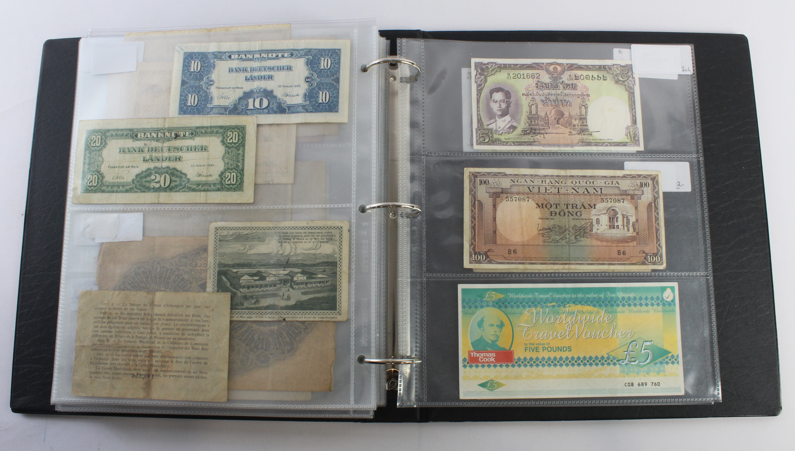 World (164), an album of mixed world notes to include USA fractional 50 Cents 1863, Hong Kong - Image 45 of 47