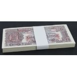 British Armed Forces 1 Pound 2nd series (100), a full bundle of 100 consecutively numbered notes,