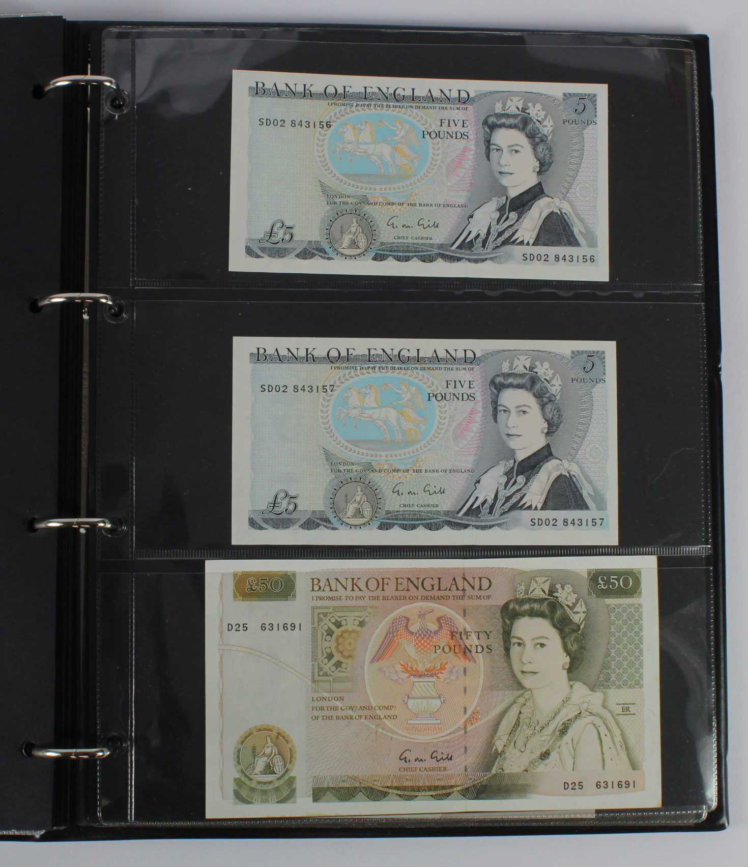Bank of England (47), a good range of notes in Hendon album with signatures from Catterns, Peppiatt, - Image 17 of 18