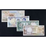 Africa (4), Rwanda 500 Francs dated 1st July 1981 serial B6549524 (TBB B117a, Pick16a), Seychelles