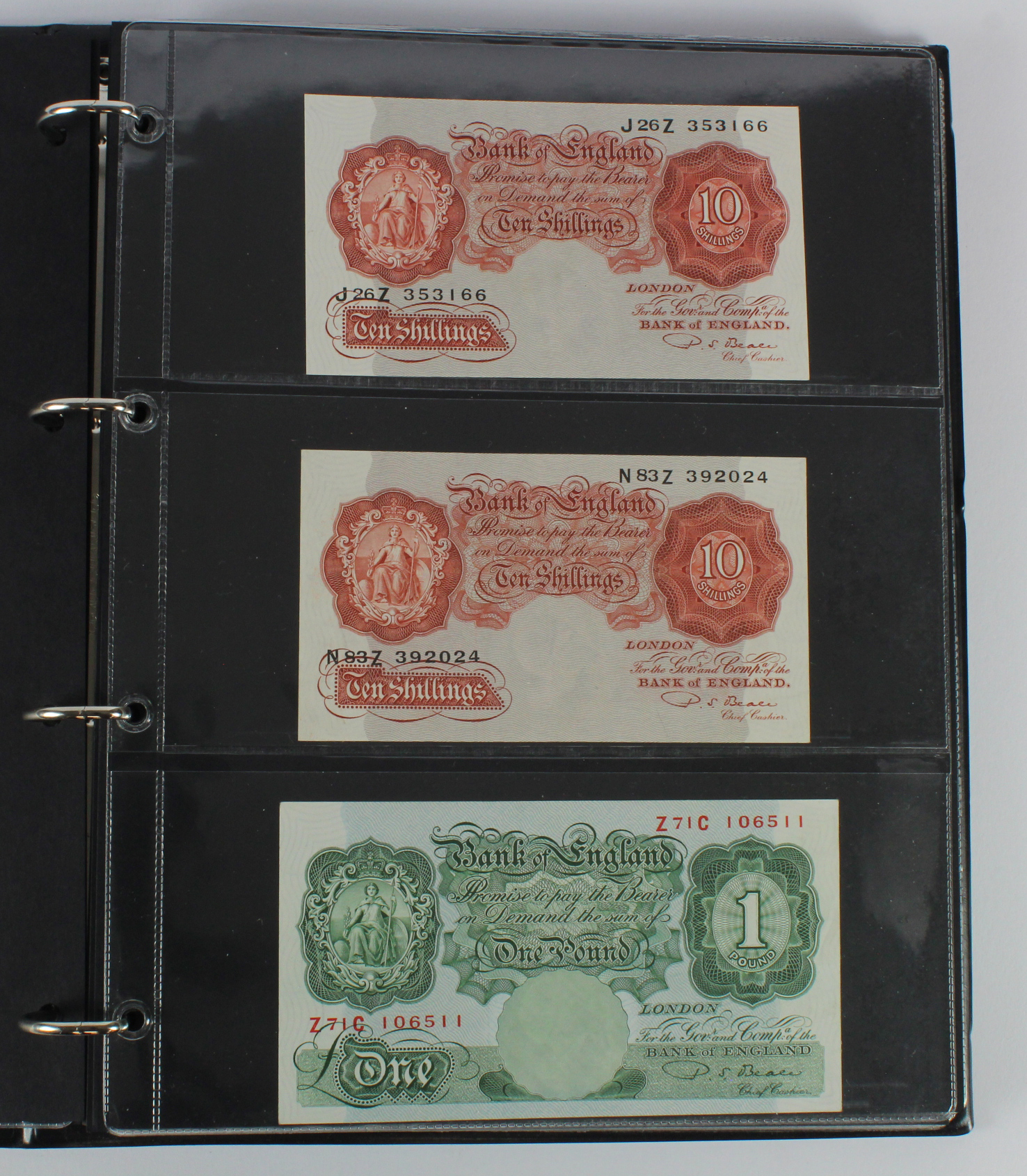 Bank of England (47), a good range of notes in Hendon album with signatures from Catterns, Peppiatt, - Image 4 of 18