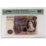 Fforde 10 Pounds (B316) issued 1967, scarce LAST RUN 'A95' prefix, serial A95 021080 (B316,