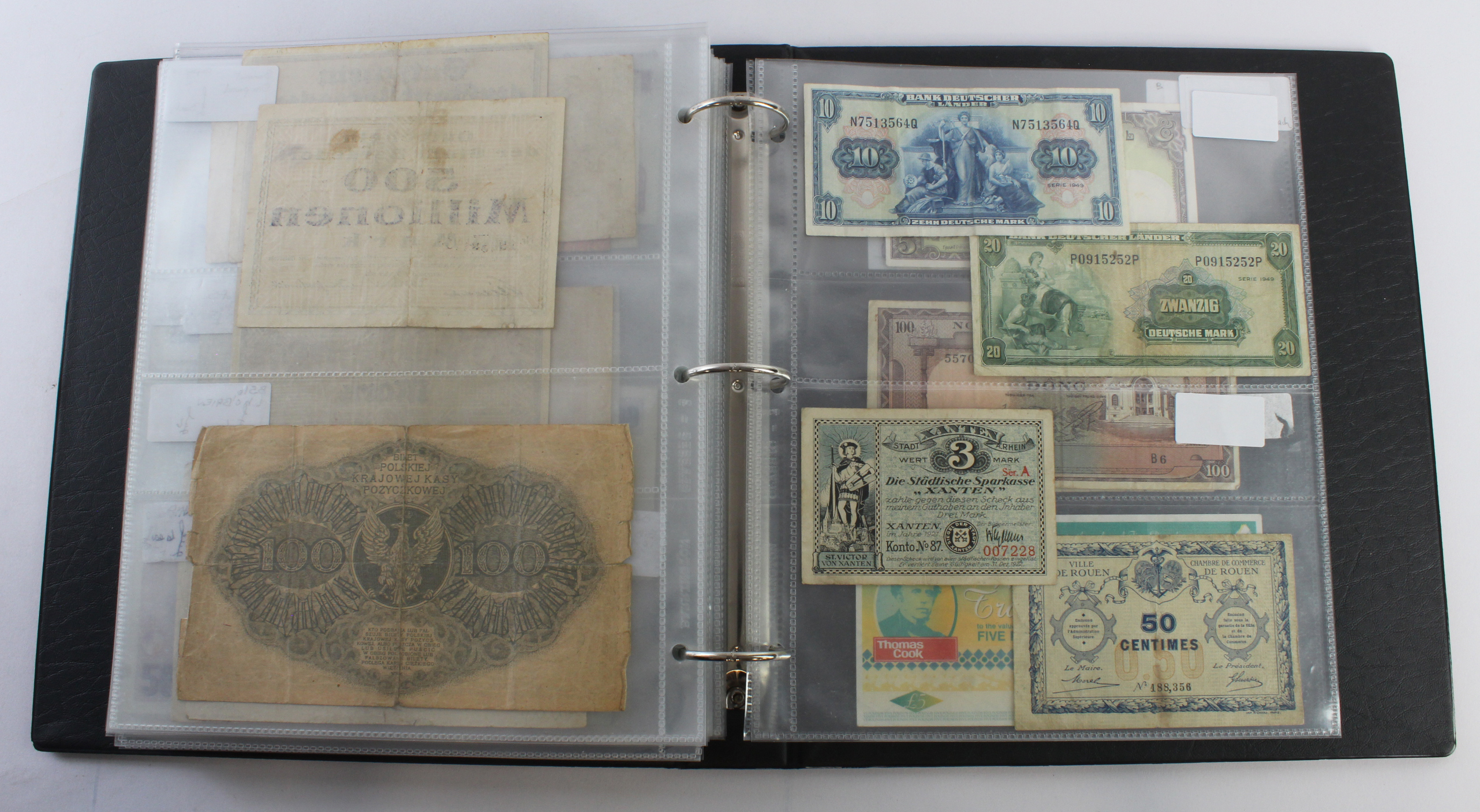 World (164), an album of mixed world notes to include USA fractional 50 Cents 1863, Hong Kong - Image 44 of 47