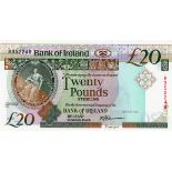 Northern Ireland, Bank of Ireland 20 Pounds dated 9th May 1991, signed D.J. Harrison, serial B352248