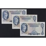 O'Brien 5 Pounds (3), including a FIRST and LAST series note, all Lion & Key issue, FIRST SERIES