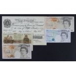 FORGERIES (5), a nice group Warren Fisher 1 Pound, Kentfield 10 Pounds (2), Lowther 5 Pounds and a