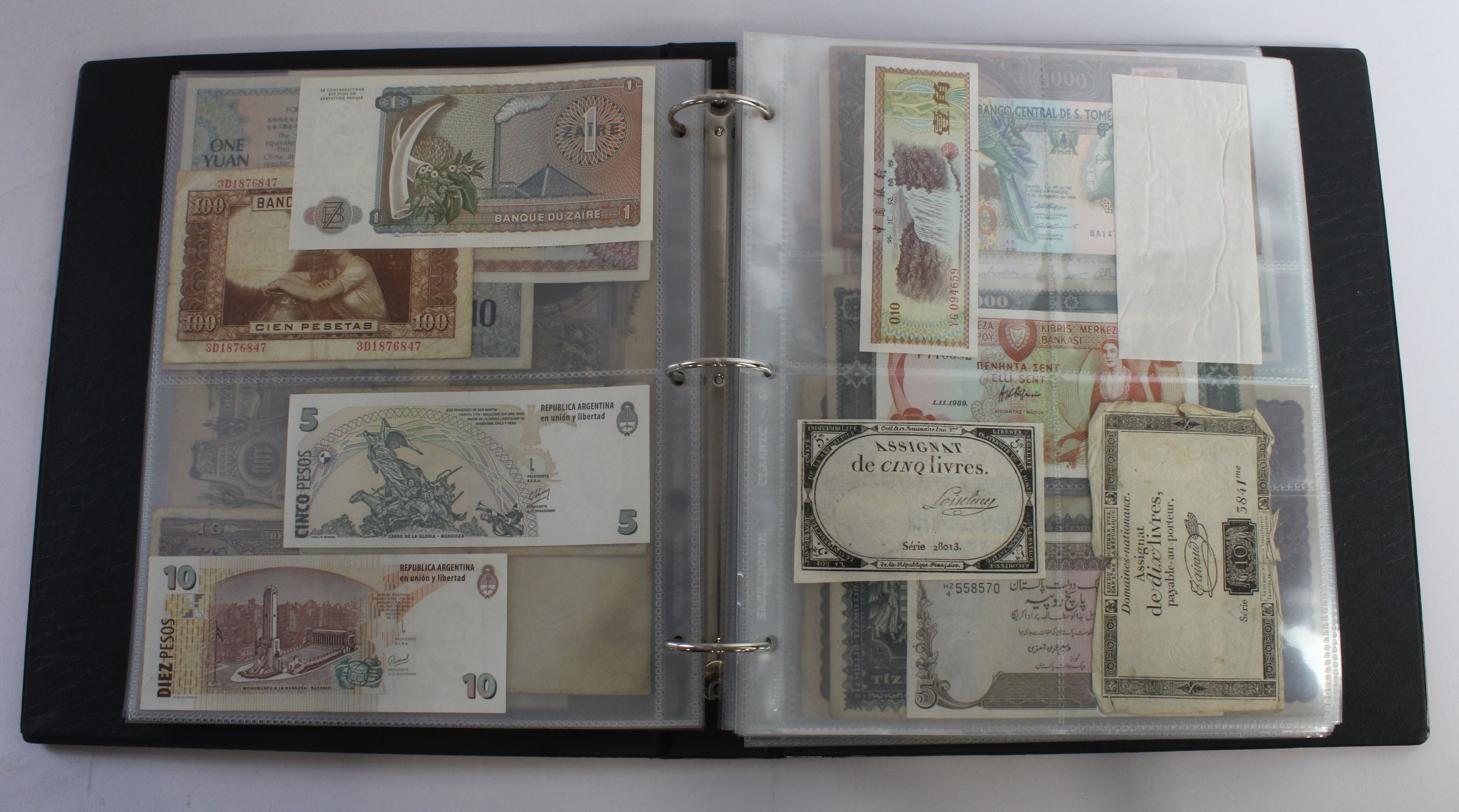 World (164), an album of mixed world notes to include USA fractional 50 Cents 1863, Hong Kong - Image 8 of 47