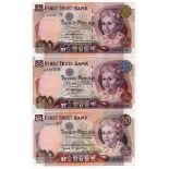 Northern Ireland, First Trust Bank (3), 20 Pounds dated 1st January 1996 signed D.E. Harvey serial