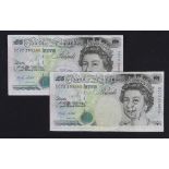 Lowther 5 Pounds FORGERY (2), an unusual pair with identical serial numbers EC72 259980 (B380 for