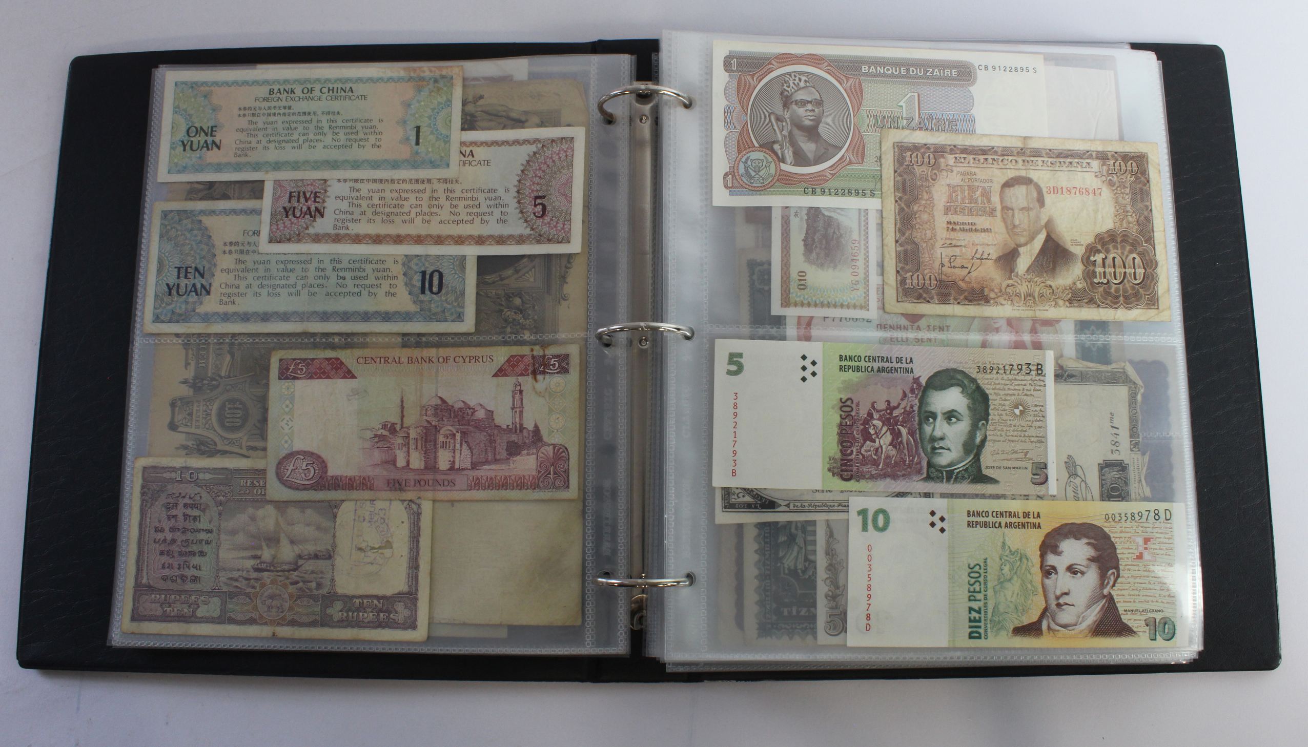 World (164), an album of mixed world notes to include USA fractional 50 Cents 1863, Hong Kong - Image 7 of 47