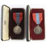 Imperial Service Medals, both cased, QE2 issues (Arthur Ernest Osborn) and (Ewart Gladstone