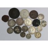 Spain & Spanish Colonial (18) 16th to 20thC assortment including silver, mixed grade.