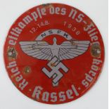 German NSFK Plaque 1938, service wear.
