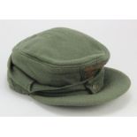 German Waffen SS forage cap, complete with integral ear warmers, service wear.