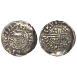 Henry III Long Cross silver Penny of Newcastle, Class 3c, moneyer Henry, 1.16g, nVF, scarce.