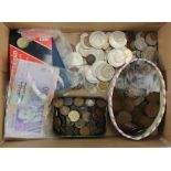 GB & World Coins, 19th-20thC accumulation, silver noted, a few banknotes.