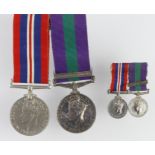 GSM GVI with Palestine 1945-48 clasp named (Capt H M C Clifford R.Sussex), and WW2 War Medal. Plus