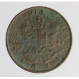 India, East India Company, Bombay Presidency copper Half Anna 1834, deeply toned VF