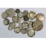 GB Silver (26) pre-20, mixed grade, some holed or mounted.